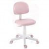 Cadeira Giratória Kid´s Color - Courino rosa bebê base branca