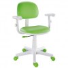Cadeira digitador giratória Kids Color - Courino verde limão base branca